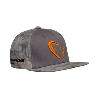 Savage Gear Flex Fit Camo Grey Flat Peak Hat - 